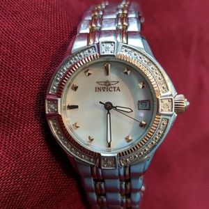 Invicta Silver/Rose Gold Watch